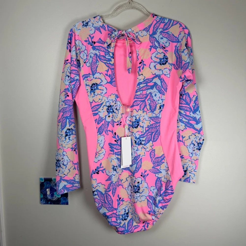 NWT Lilly Pulitzer UPF 50 Wynton Rashguard One Piece Swimsuit  KOALAFIED Size 16